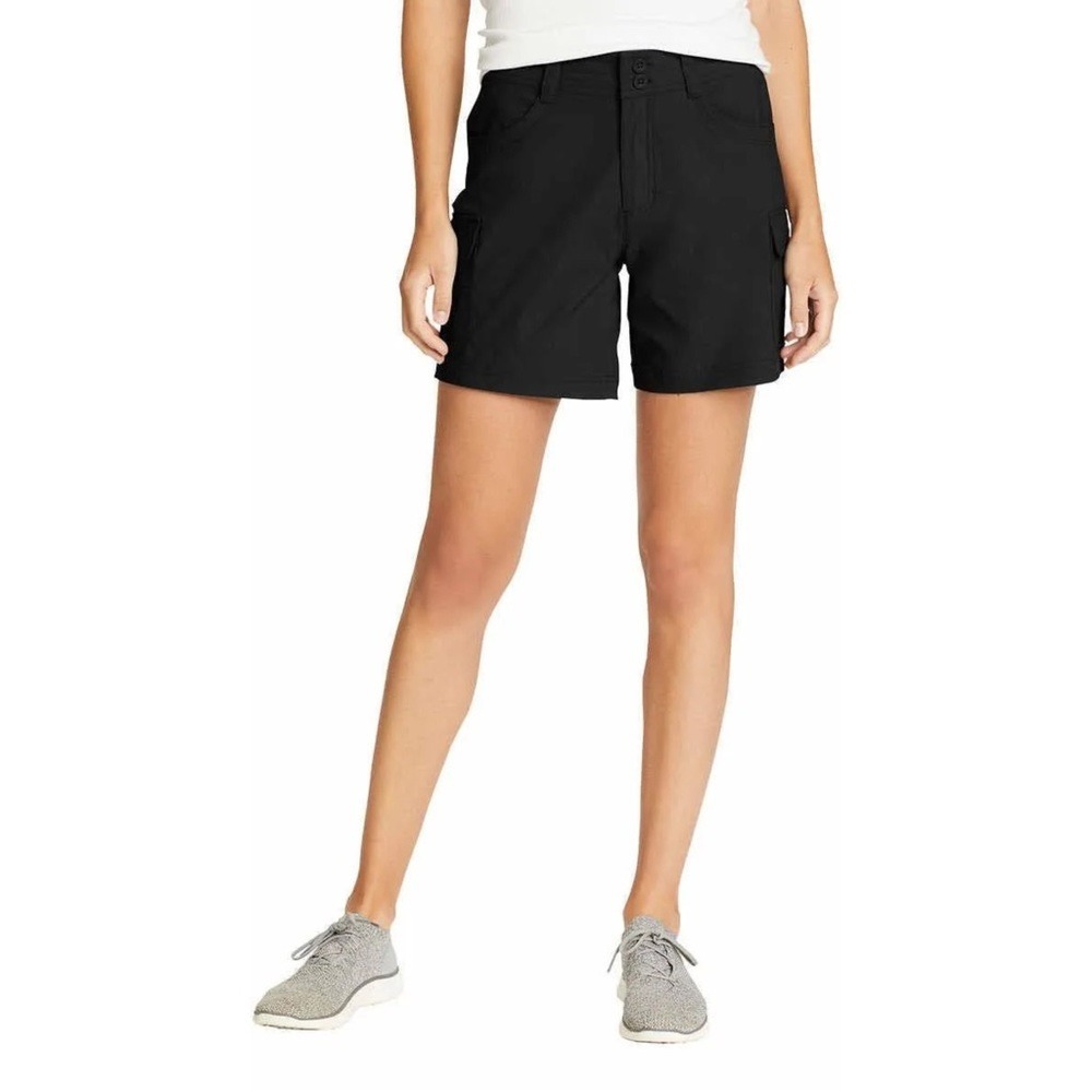 Eddie Bauer Summer Trail Short Cargo Hiking Outdoor Black Womens 14